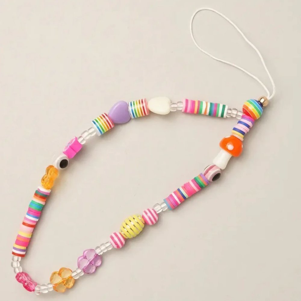 Colorful Beaded Phone Charm | iPhone & Android Compatible